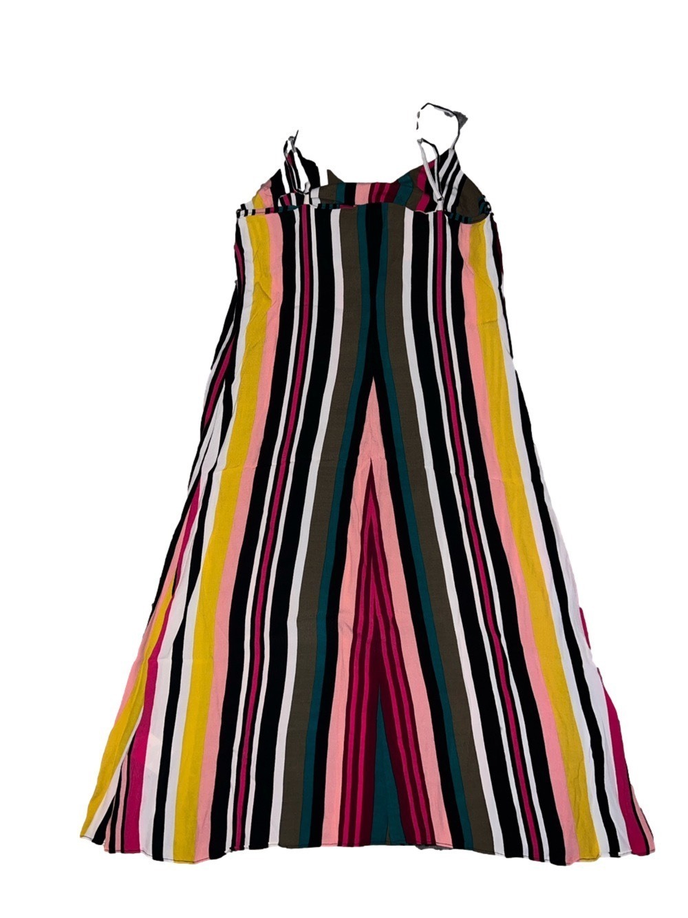 Express Striped Multi-Color Cami Dress with Pink, Teal, Black & White - Picture 5 of 6